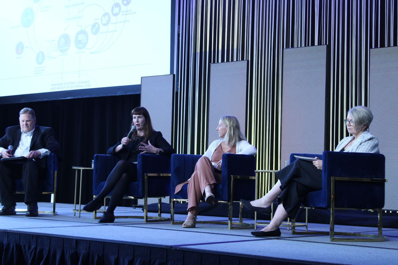 Jennie Romer on a panel at the Electronics Sustainability Summit, 2025