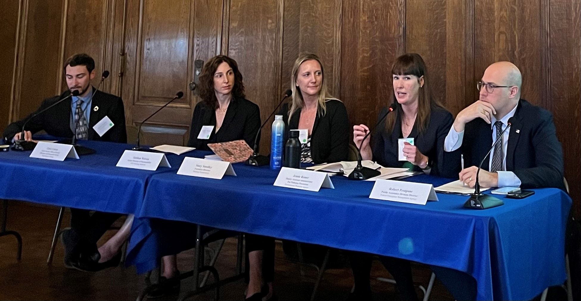Jennie Romer on a panel on low embodied carbon at New York Climate Week, 2024